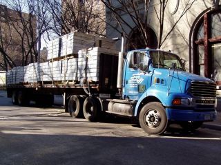 Materials being delivered